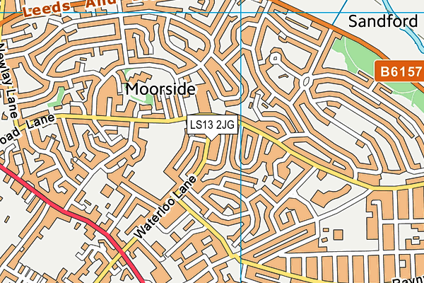 LS13 2JG map - OS VectorMap District (Ordnance Survey)