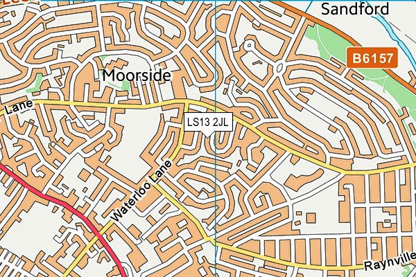 LS13 2JL map - OS VectorMap District (Ordnance Survey)