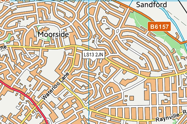 LS13 2JN map - OS VectorMap District (Ordnance Survey)