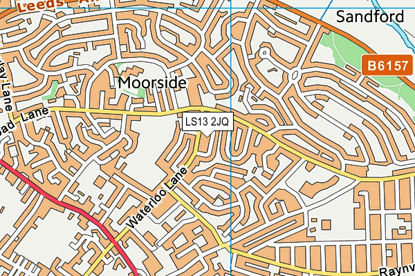 LS13 2JQ map - OS VectorMap District (Ordnance Survey)