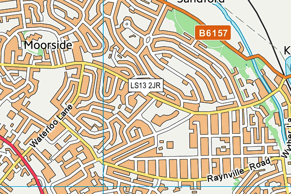 LS13 2JR map - OS VectorMap District (Ordnance Survey)