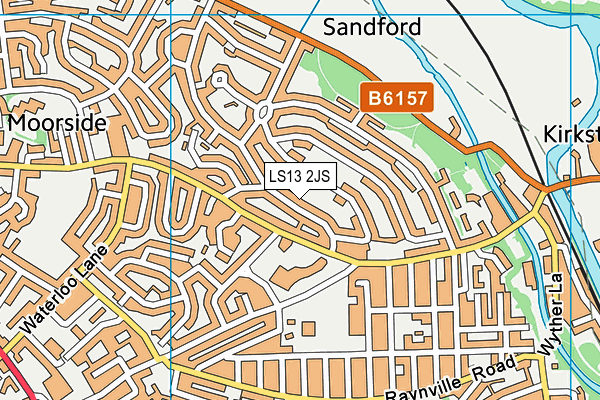 LS13 2JS map - OS VectorMap District (Ordnance Survey)