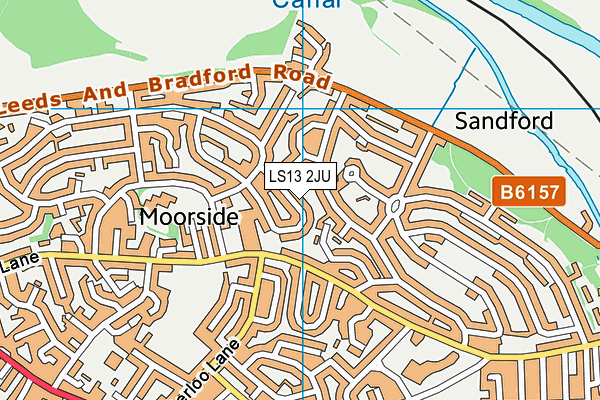 LS13 2JU map - OS VectorMap District (Ordnance Survey)