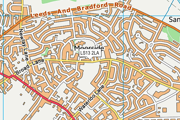 LS13 2LA map - OS VectorMap District (Ordnance Survey)