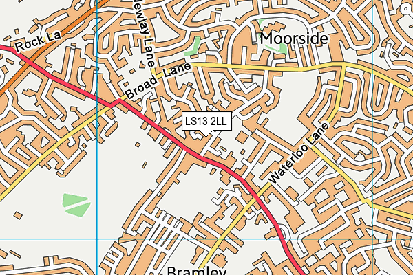 LS13 2LL map - OS VectorMap District (Ordnance Survey)