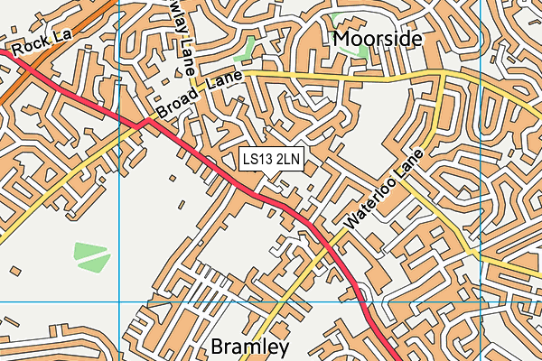 LS13 2LN map - OS VectorMap District (Ordnance Survey)