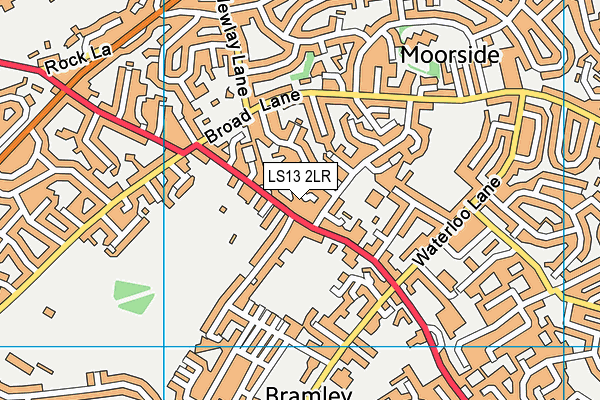 LS13 2LR map - OS VectorMap District (Ordnance Survey)