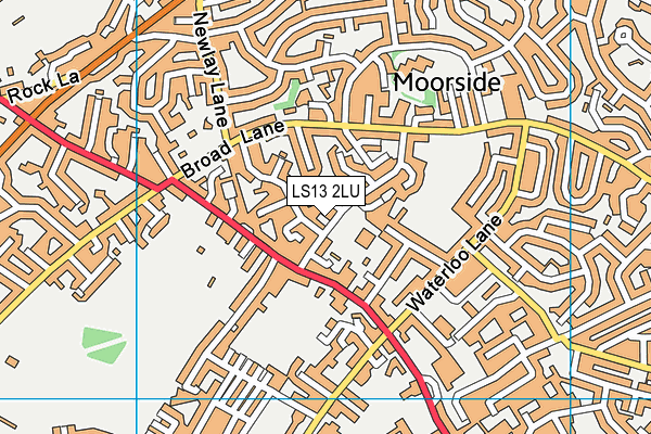 LS13 2LU map - OS VectorMap District (Ordnance Survey)