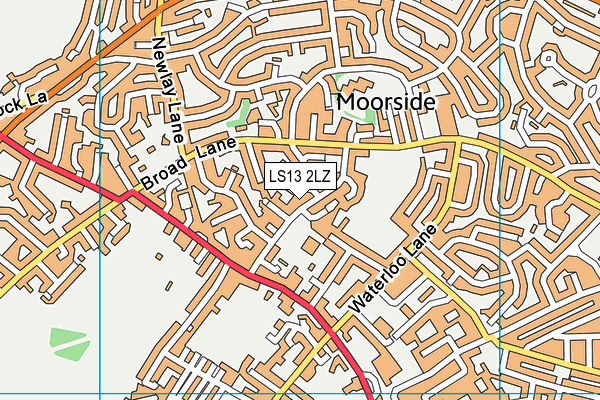 LS13 2LZ map - OS VectorMap District (Ordnance Survey)