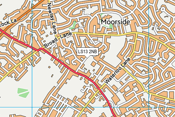 LS13 2NB map - OS VectorMap District (Ordnance Survey)