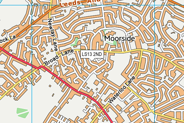 LS13 2ND map - OS VectorMap District (Ordnance Survey)