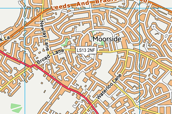 LS13 2NF map - OS VectorMap District (Ordnance Survey)