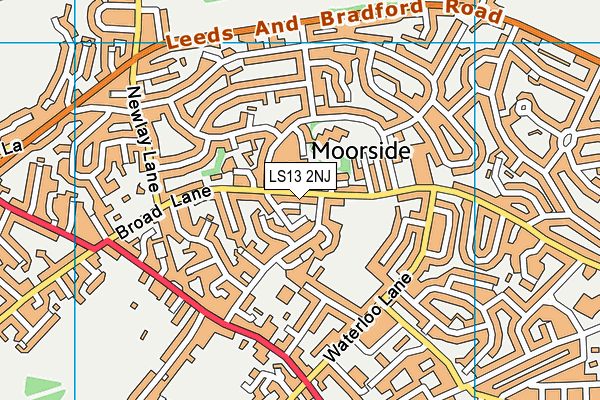 LS13 2NJ map - OS VectorMap District (Ordnance Survey)