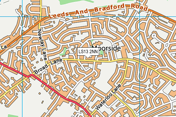 LS13 2NN map - OS VectorMap District (Ordnance Survey)