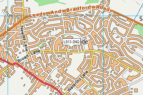 LS13 2NQ map - OS VectorMap District (Ordnance Survey)