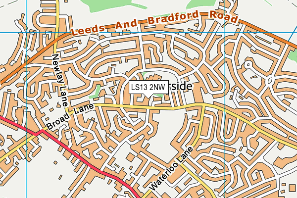 LS13 2NW map - OS VectorMap District (Ordnance Survey)