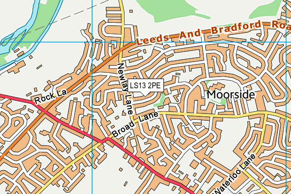 LS13 2PE map - OS VectorMap District (Ordnance Survey)