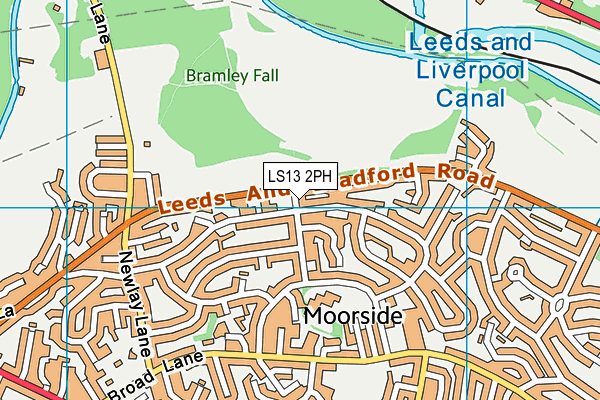 LS13 2PH map - OS VectorMap District (Ordnance Survey)