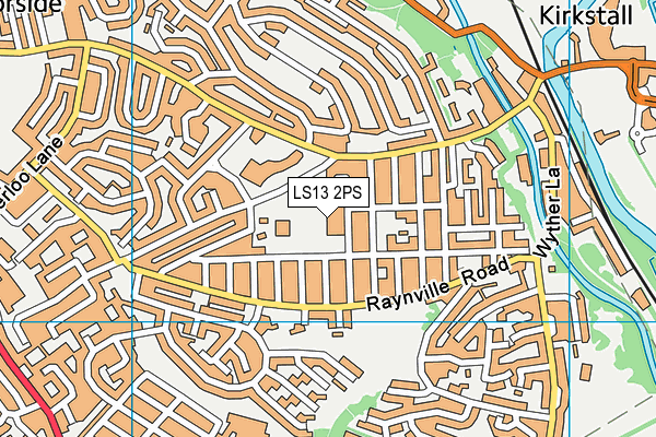 LS13 2PS map - OS VectorMap District (Ordnance Survey)