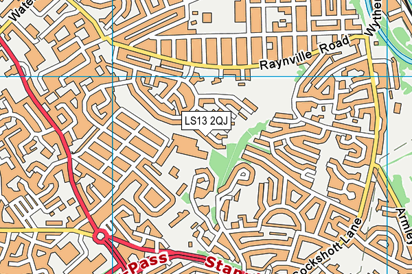 LS13 2QJ map - OS VectorMap District (Ordnance Survey)