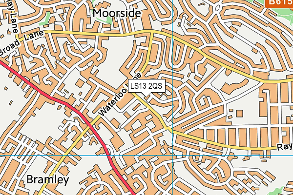 LS13 2QS map - OS VectorMap District (Ordnance Survey)
