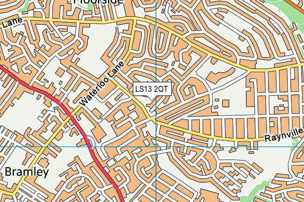 LS13 2QT map - OS VectorMap District (Ordnance Survey)