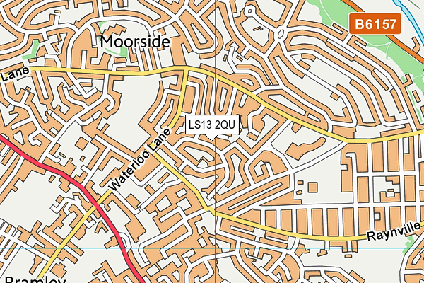 LS13 2QU map - OS VectorMap District (Ordnance Survey)
