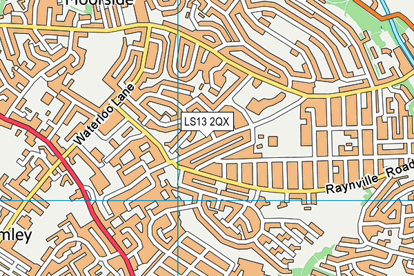 LS13 2QX map - OS VectorMap District (Ordnance Survey)