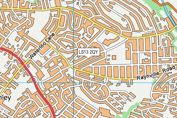 LS13 2QY map - OS VectorMap District (Ordnance Survey)