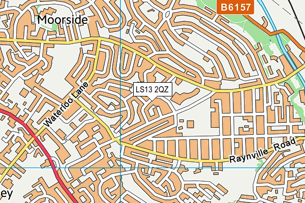 LS13 2QZ map - OS VectorMap District (Ordnance Survey)
