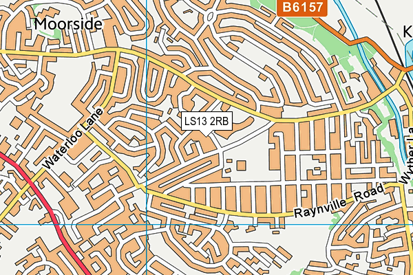 LS13 2RB map - OS VectorMap District (Ordnance Survey)