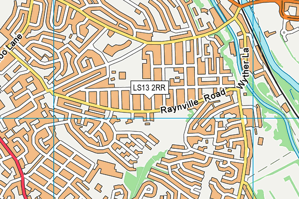 LS13 2RR map - OS VectorMap District (Ordnance Survey)