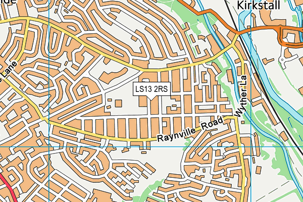 LS13 2RS map - OS VectorMap District (Ordnance Survey)