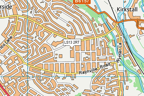 LS13 2RT map - OS VectorMap District (Ordnance Survey)