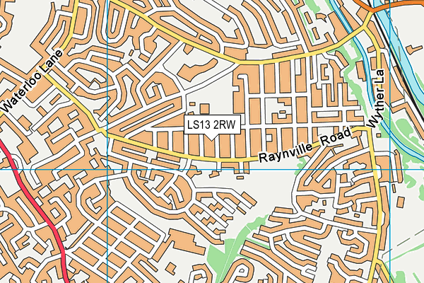 LS13 2RW map - OS VectorMap District (Ordnance Survey)