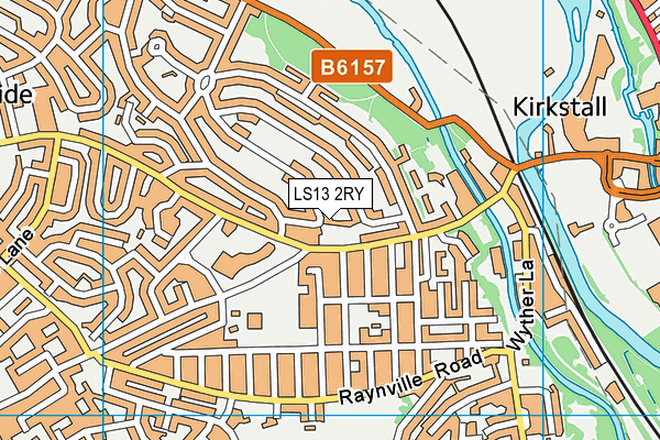 LS13 2RY map - OS VectorMap District (Ordnance Survey)