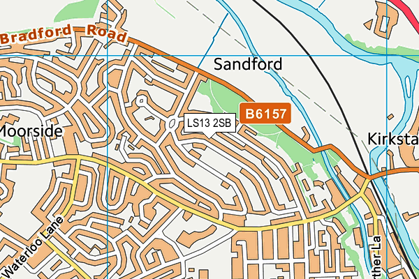 LS13 2SB map - OS VectorMap District (Ordnance Survey)