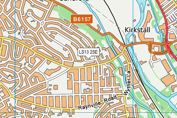 LS13 2SE map - OS VectorMap District (Ordnance Survey)