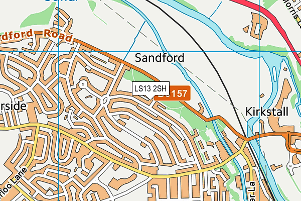 LS13 2SH map - OS VectorMap District (Ordnance Survey)
