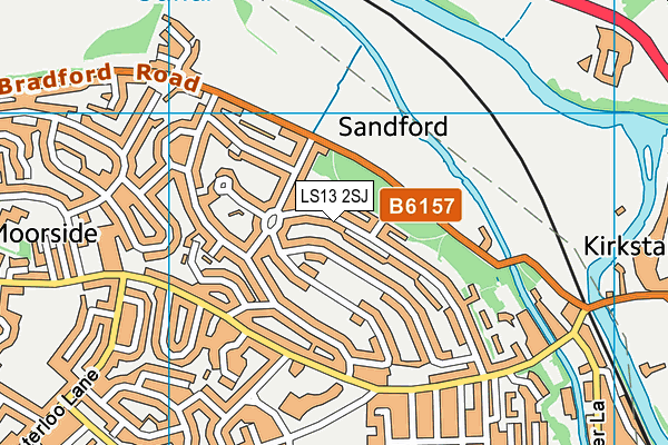 LS13 2SJ map - OS VectorMap District (Ordnance Survey)