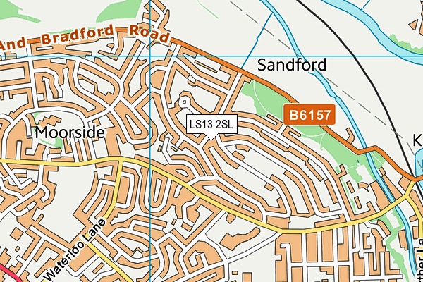 LS13 2SL map - OS VectorMap District (Ordnance Survey)