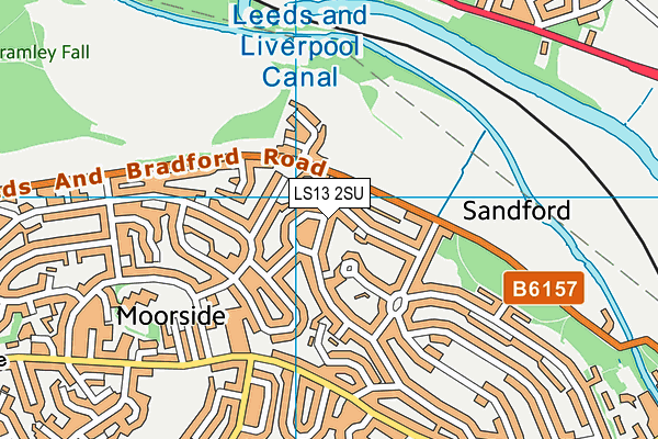 LS13 2SU map - OS VectorMap District (Ordnance Survey)