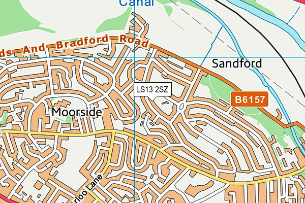 LS13 2SZ map - OS VectorMap District (Ordnance Survey)