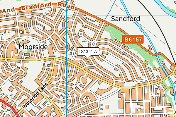 LS13 2TA map - OS VectorMap District (Ordnance Survey)
