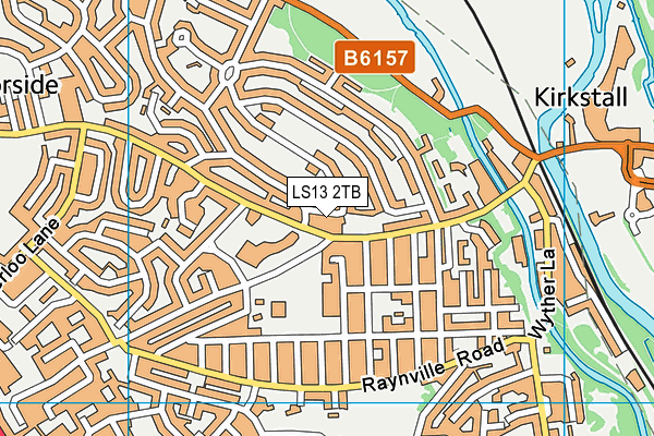 LS13 2TB map - OS VectorMap District (Ordnance Survey)