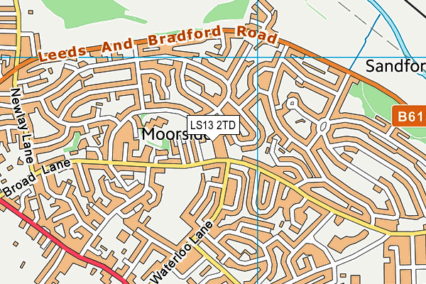 LS13 2TD map - OS VectorMap District (Ordnance Survey)