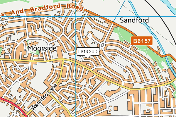LS13 2UD map - OS VectorMap District (Ordnance Survey)