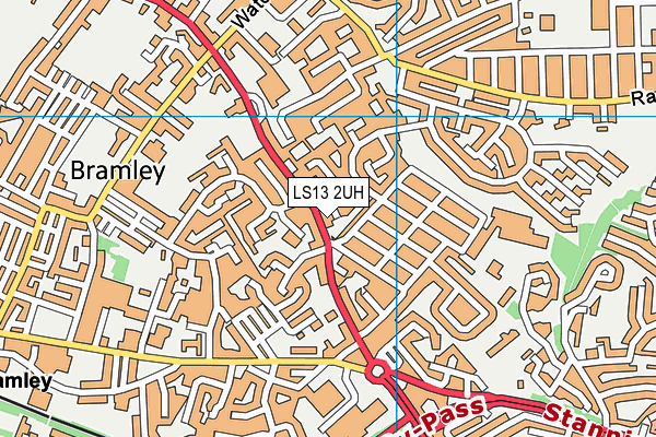 LS13 2UH map - OS VectorMap District (Ordnance Survey)