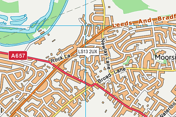 LS13 2UX map - OS VectorMap District (Ordnance Survey)