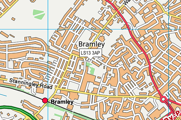 LS13 3AP map - OS VectorMap District (Ordnance Survey)